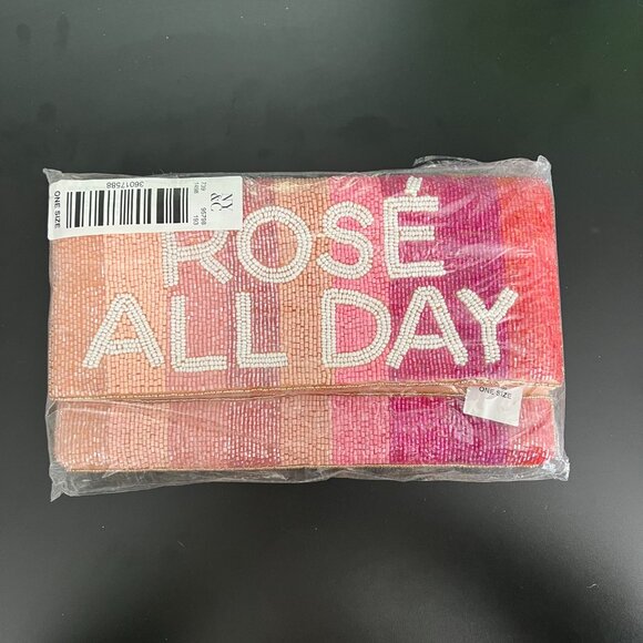 Rose All Day beaded Clutch NY&CO NWT - Picture 6 of 6